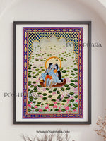 RADHA KRISHNA CONTEMPORARY PICHWAI (Handpainted)