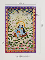 RADHA KRISHNA CONTEMPORARY PICHWAI (Handpainted)