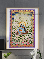 RADHA KRISHNA CONTEMPORARY PICHWAI (Handpainted)