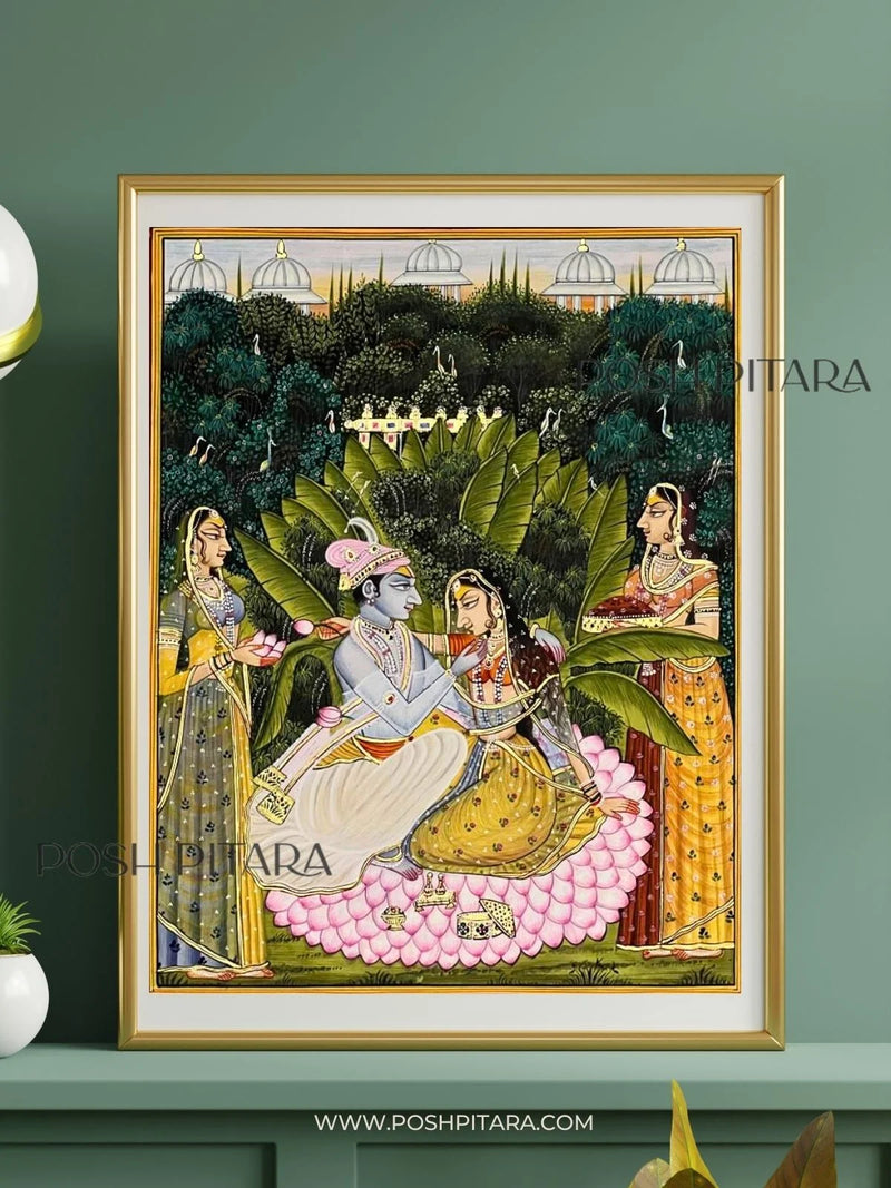 RADHA KRISHNA SANGAM PICHWAI (Handpainted)