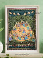 RADHA KRISHNA RAAS LEELA PICHWAI (Handpainted)