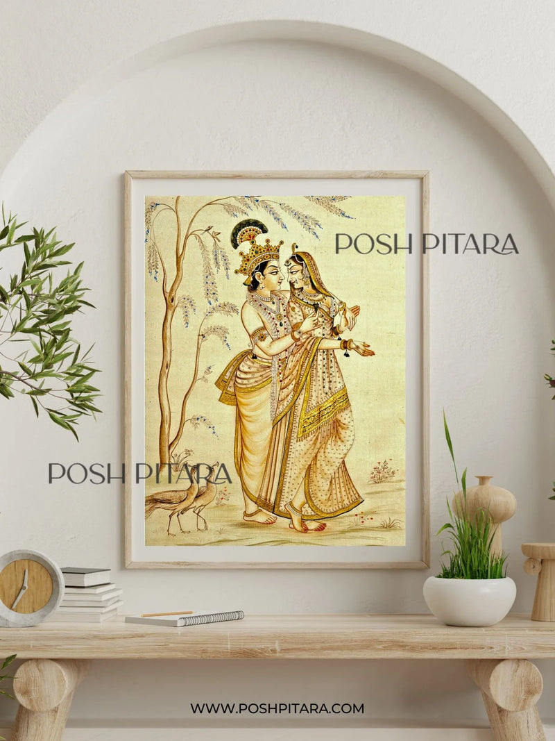 RADIANCE OF RADHA KRISHNA (Handpainted)