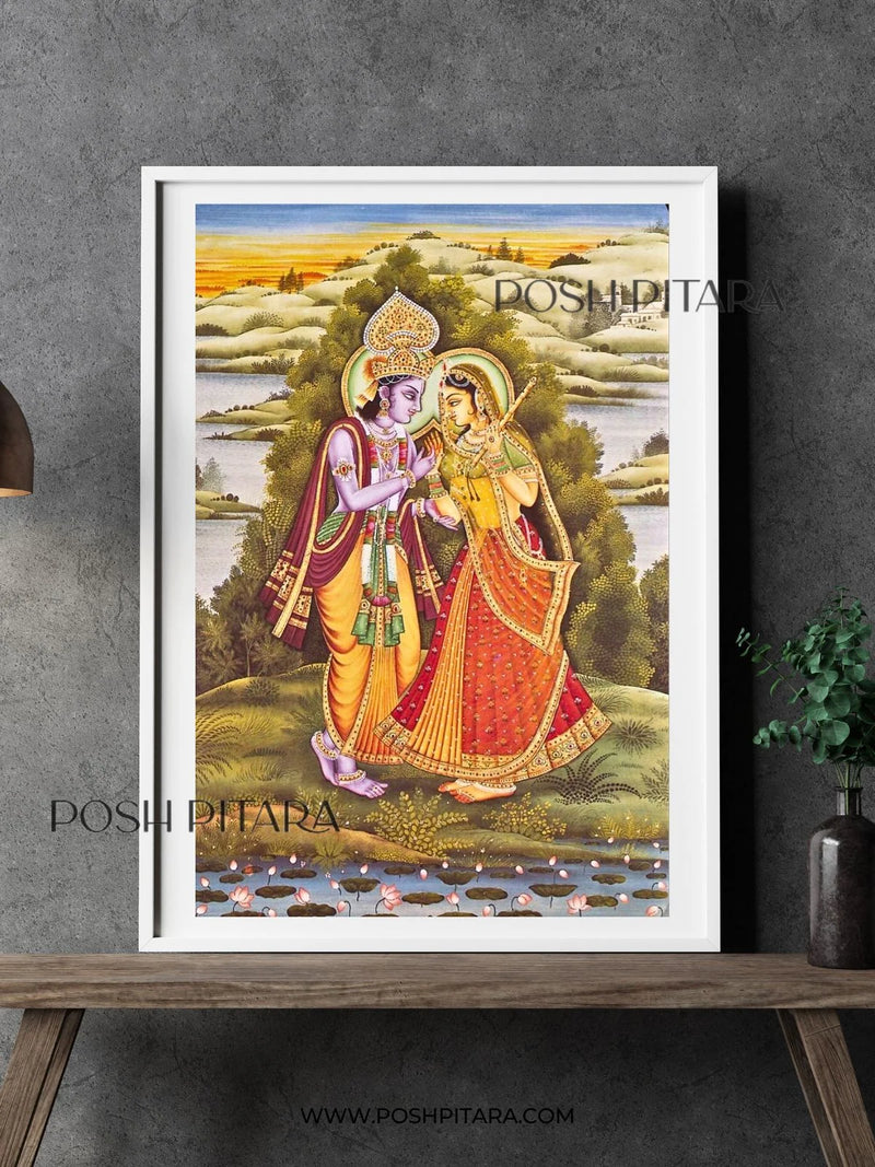 TALE OF RADHA KRISHNA (Handpainted)