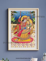 ENCHANTED JOURNEY OF RADHA KRISHNA PICHWAI (Handpainted)