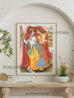 RADHA KRISHNA'S DIVINE BALLET PICHWAI (Handpainted)