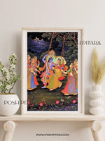 RADHA KRISHNA'S SWING OF LOVE PICHWAI (Handpainted)