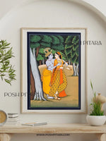 DIVINE RADHA KRISHNA PICHWAI (Handpainted)