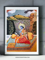 RADHA KRISHNA LOVE REFLECTIONS (Handpainted)