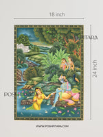 RADHA KRISHNA CHITCHOR PICHWAI (Handpainted)