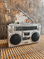 SILVER RETRO RADIO TABLETOP