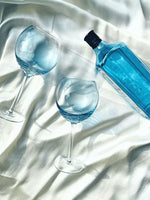 BLUE OMBRE SWIRL GLASSES ( SET OF 2)