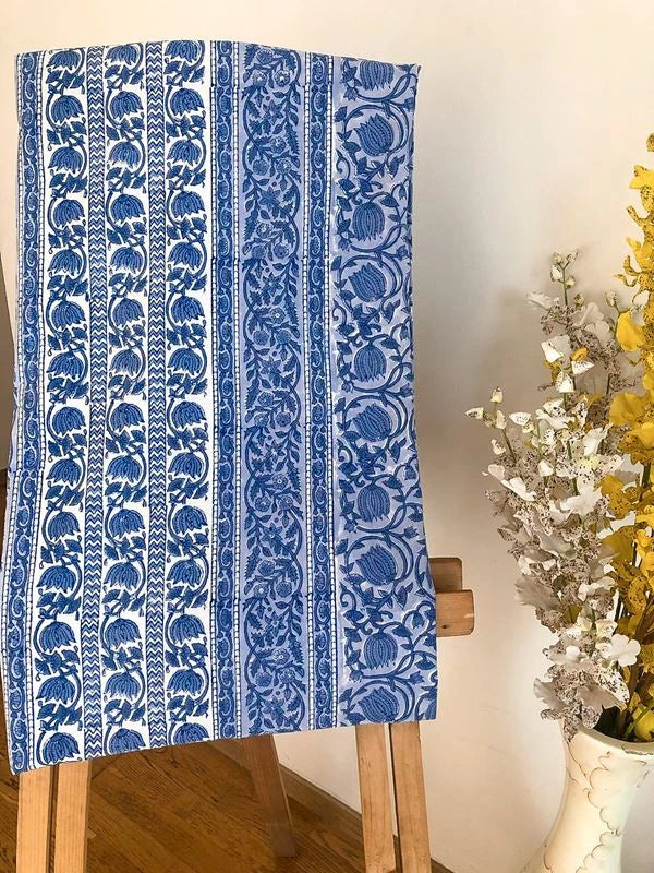 ENCHANTED GARDEN JAAL HANDBLOCK PRINTED BEDSHEET