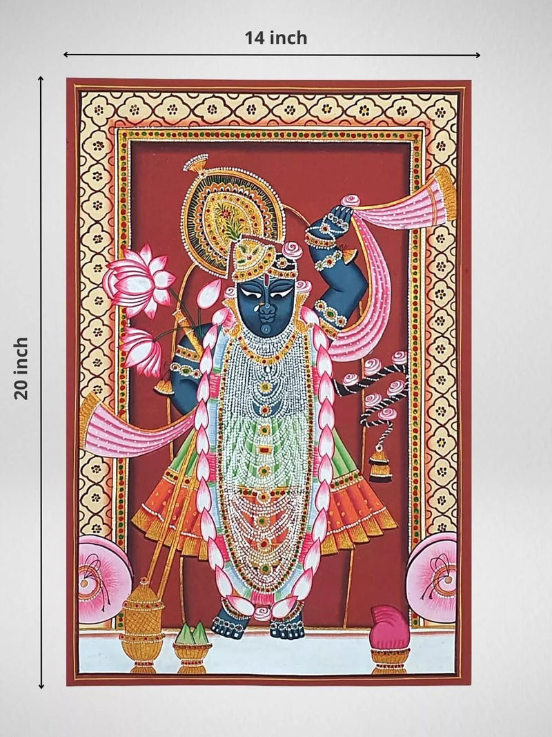 HANDPAINTED SHREENATHJI MANORATH PICHWAI