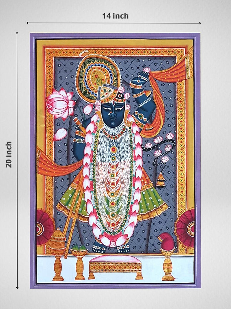 HANDPAINTED SHYAM SUNDAR SHREENATH JI PICHWAI