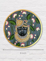 HANDPAINTED SHREE NATH JI PICHWAI WALL PLATES (SET OF 3)