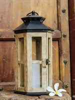 RUSTIC WOODEN LANTERN