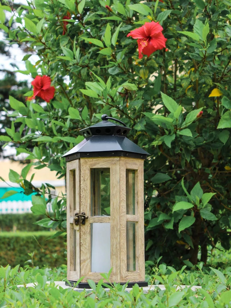 RUSTIC WOODEN LANTERN