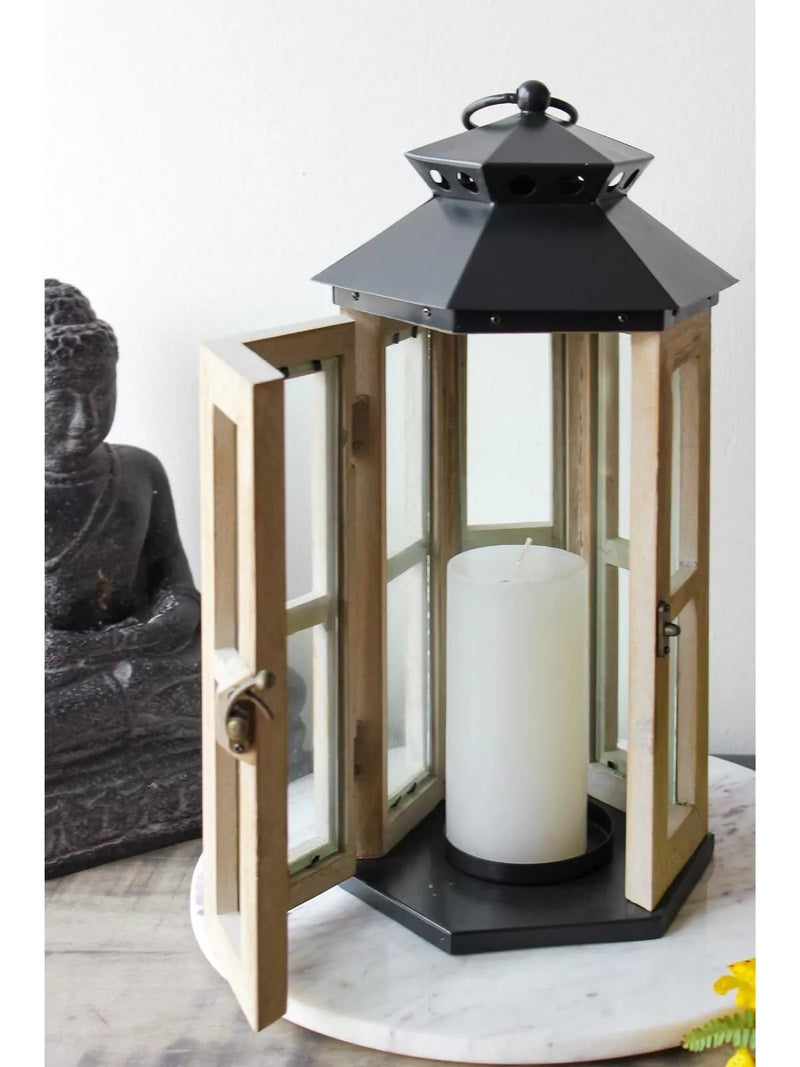 RUSTIC WOODEN LANTERN