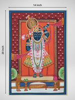 HANDPAINTED SHREENATHJI SHRINGAR PICHWAI – ROYAL RUBY THEME